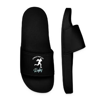 Je Peux Pas J'ai Rugby cadeau humoristique - Claquettes Homme - noir - Devant