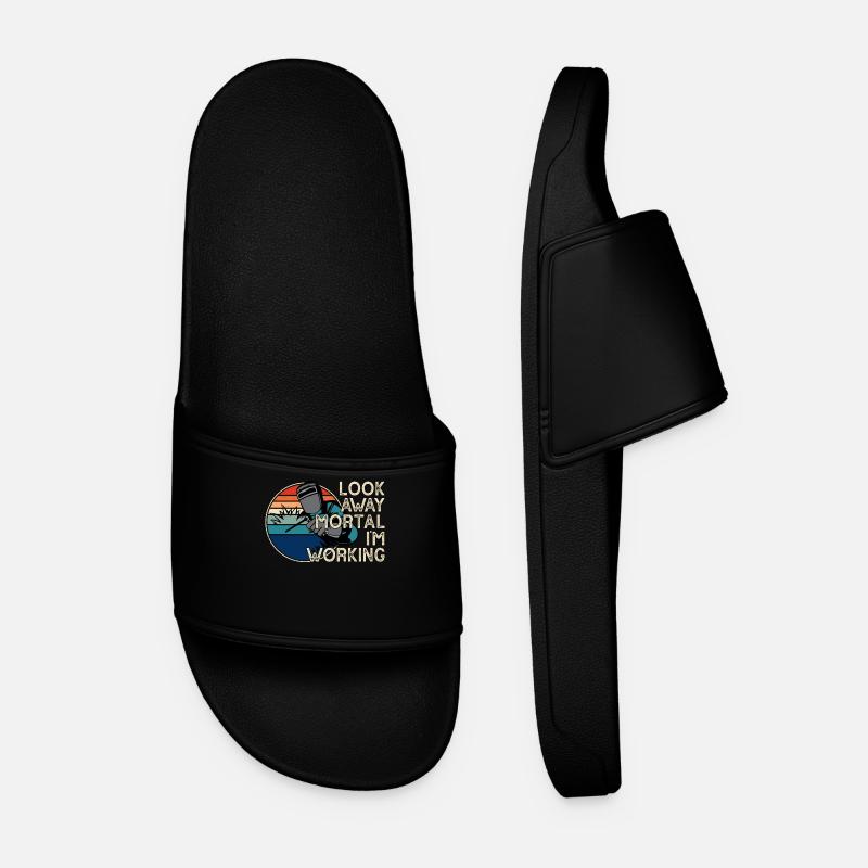 Welding Welder - Men’s Pool Sliders - black
