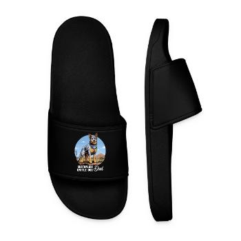 Hund Australian Cattle Dog - Men’s Pool Sliders - black - Front