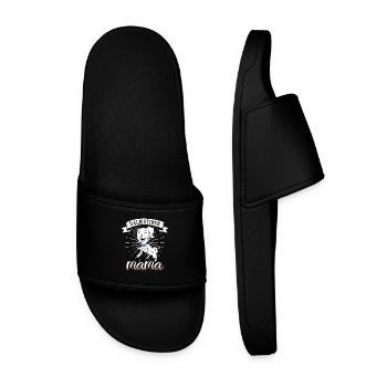 Dalmatian Mom - Dalmatian - Men’s Pool Sliders - black - Front