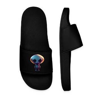 Happy Halloween niedlich Alien gruselig lustig gruselig - Männer Badelatschen - Schwarz - Vorne