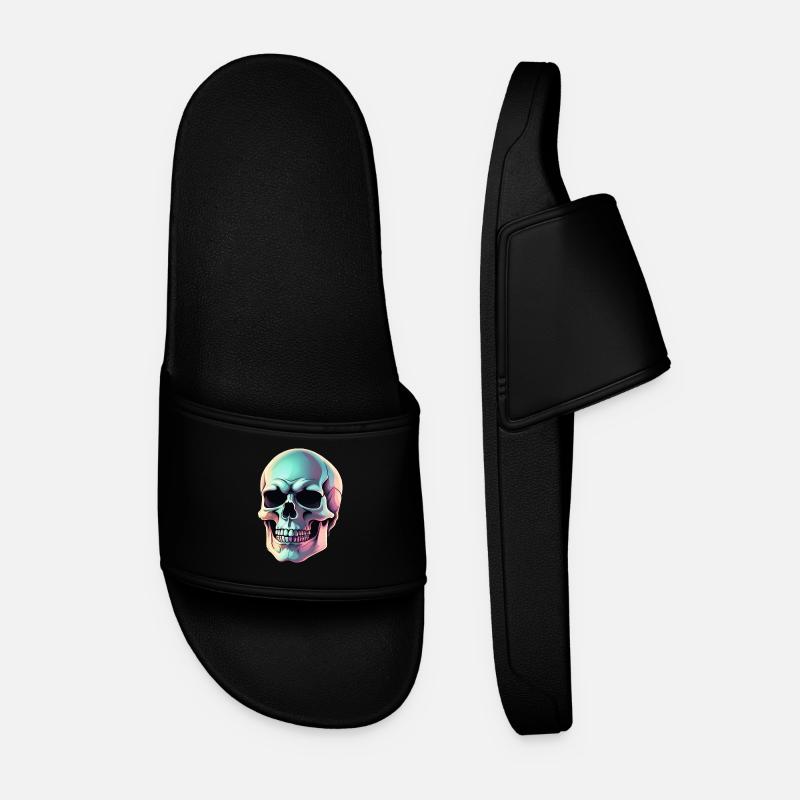 Printflow Skull - Men’s Pool Sliders - black