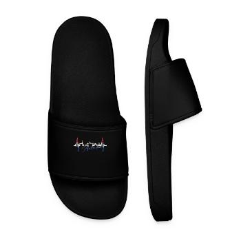 Amsterdam Skyline Netherlands Heartbeat Holland - Men’s Pool Sliders - black - Front