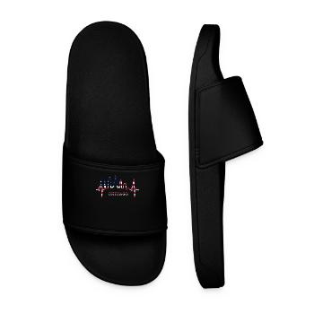 Chicago Skyline Heartbeat USA Heart I Love Chicago - Claquettes Homme - noir - Devant