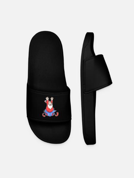 Weihnachtsmann Überraschung - Männer Badelatschen - Schwarz