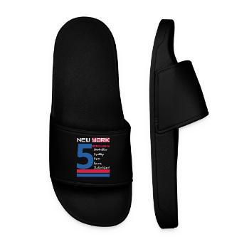 New York City Five Boroughs Love New York Bronx - Men’s Pool Sliders - black - Front