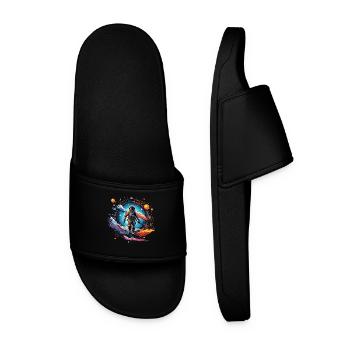 Astronaut in Space Design - Men’s Pool Sliders - black - Front