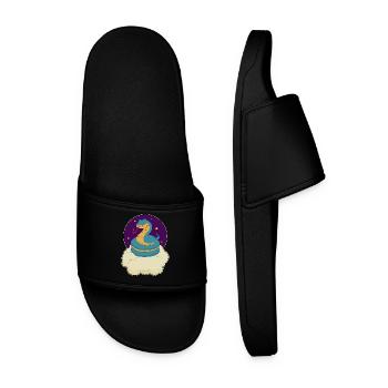 Snake Clouds - Men’s Pool Sliders - black - Front
