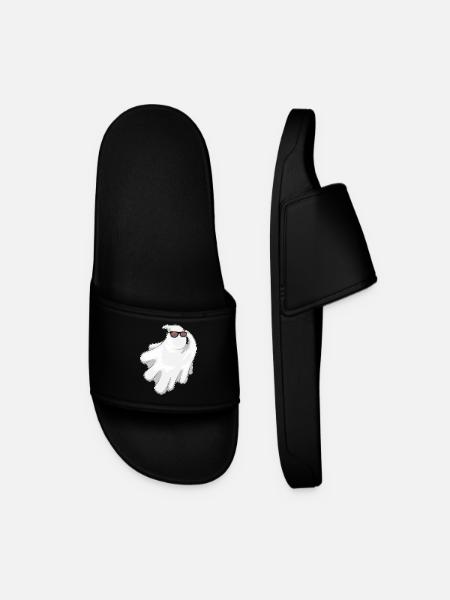 Ghost Halloween Sunglasses - Men’s Pool Sliders - black