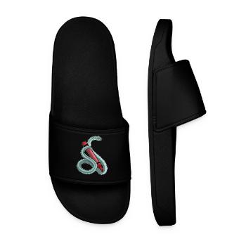 Snake Student Crayon School - Men’s Pool Sliders - black - Front