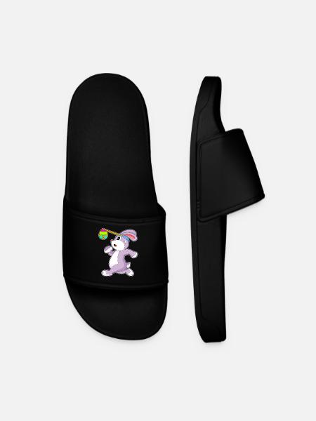 Bunny Easter Jogging - Men’s Pool Sliders - black