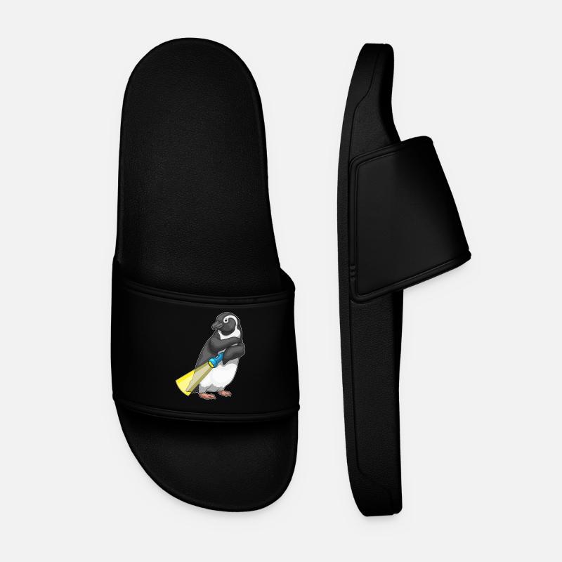 Penguin Flashlight - Men’s Pool Sliders - black