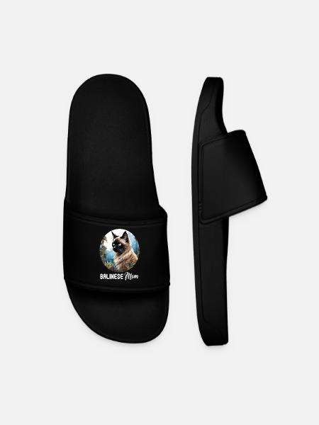 Balinese Cat Balinesenkatze - Men’s Pool Sliders - black
