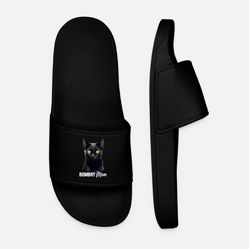 Bombay Cat Bombay Katze - Men’s Pool Sliders - black