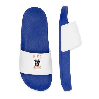 Zuhause - Australian Shepherd - Männer Badelatschen - Königsblau - Vorne