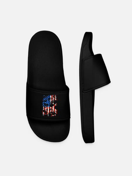 Skull USA Pride - Men’s Pool Sliders - black
