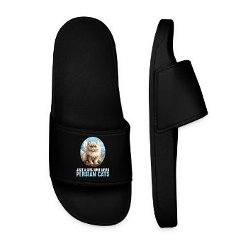 Persian Cat Perserkatze - Men’s Pool Sliders - black - Front