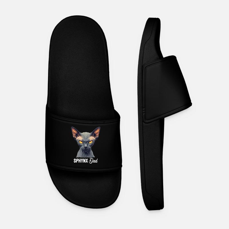 Sphynx Kitten Sphynx Cat - Men’s Pool Sliders - black