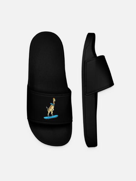 Giraffe Snowboarder Snowboard - Men’s Pool Sliders - black
