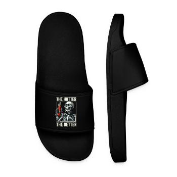 Plus chaud le meilleur squelette drôle avec Hot Sauc - Claquettes Homme - noir - Devant
