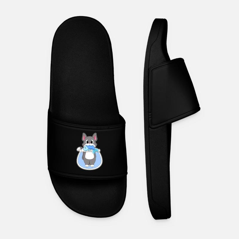 Cat Aquarium - Men’s Pool Sliders - black