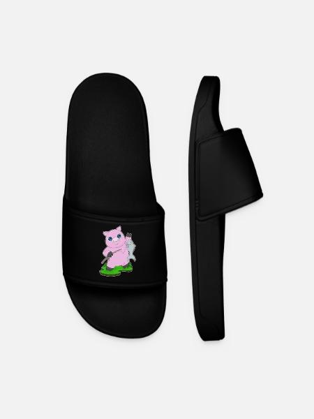 Pêche au poisson pêcheur cochon - Claquettes Homme - noir