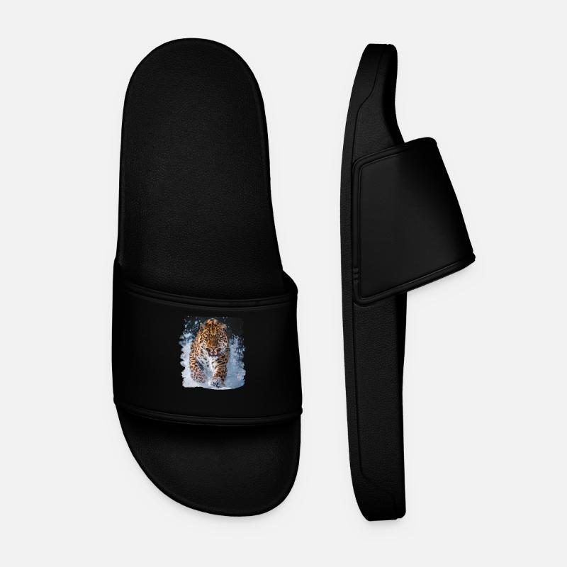 Amur Leopard Amurleoparden Amurleopard - Men’s Pool Sliders - black
