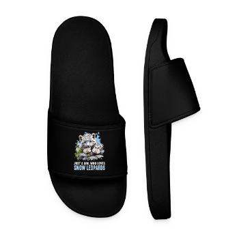 Snow Leopard Schneeleoparden Schneeleopard - Men’s Pool Sliders - black - Front