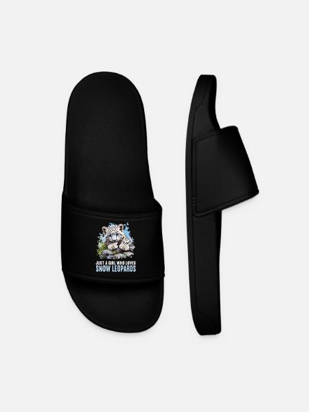 Snow Leopard Schneeleoparden Schneeleopard - Men’s Pool Sliders - black