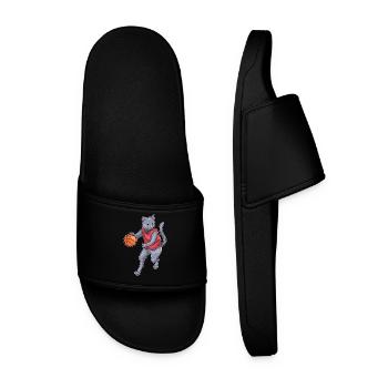 Chat Basketteur Basketteur Basketball - Claquettes Homme - noir - Devant