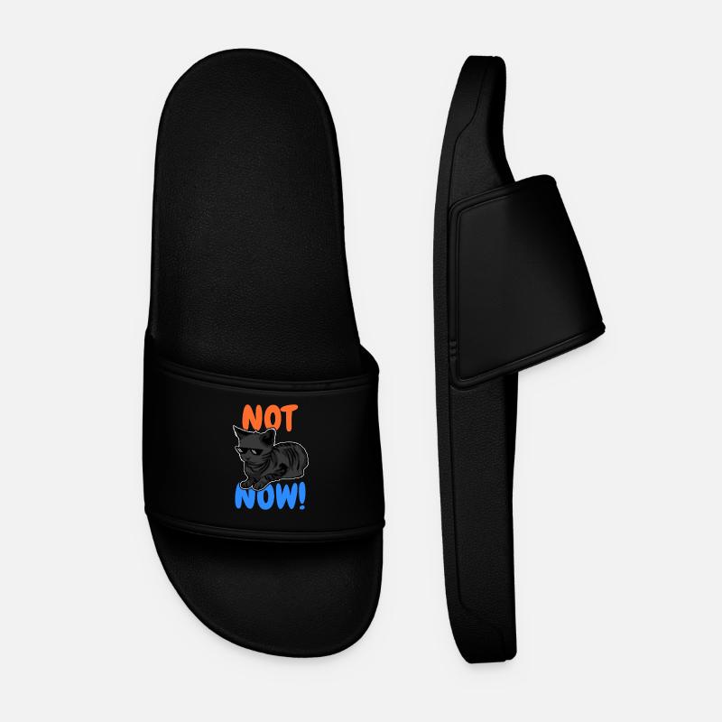 Funny Cat - Men’s Pool Sliders - black
