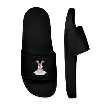 Rabbit Flamingo - Men’s Pool Sliders - black - Front