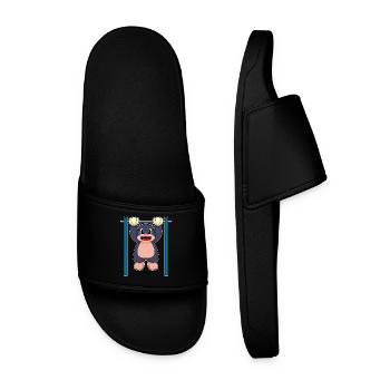 Mole Bodybuilder Pull-ups Bodybuilding - Men’s Pool Sliders - black - Front