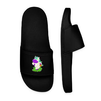 Unicorn Basketball Player Basketball - Men’s Pool Sliders - black - Front