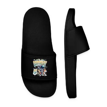 Astronaute 5e anniversaire Chien de l'espace drôle - Claquettes Homme - noir - Devant