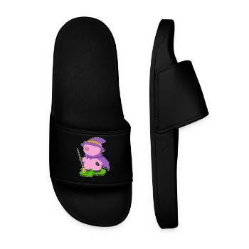Balai Sorcière Cochon - Claquettes Homme - noir - Devant