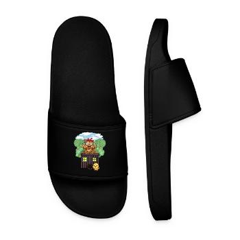 Poulets Poulet Construction Remorque Jardin Poulailler - Claquettes Homme - noir - Devant