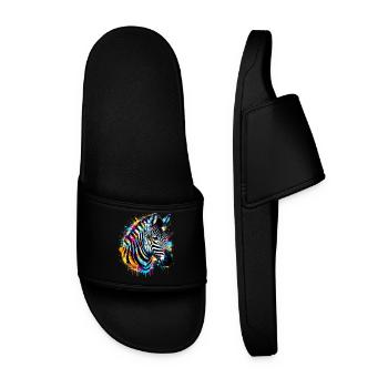 Zebra - Men’s Pool Sliders - black - Front
