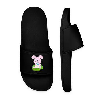 Bunny Baby Bottle Milk - Men’s Pool Sliders - black - Front