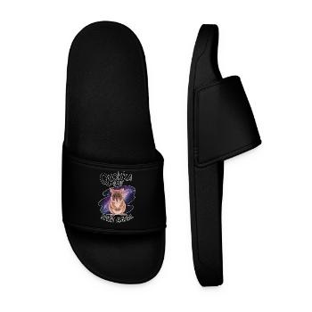 Quokka Saying Australia Funny Quokka Gift - Men’s Pool Sliders - black - Front