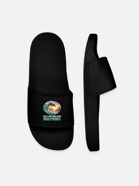 Dolphin Dolphins Dolphin - Men’s Pool Sliders - black
