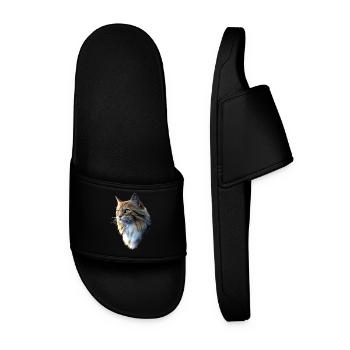 Chat de la forêt norvégienne Chat des forêts norvégiennes - Claquettes Homme - noir - Devant