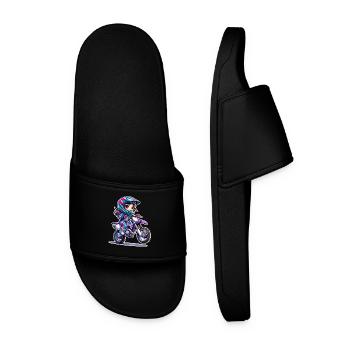 Motocross Women Girls Girl - Men’s Pool Sliders - black - Front