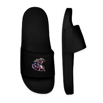Motocross Women Girls Girl - Men’s Pool Sliders - black - Front