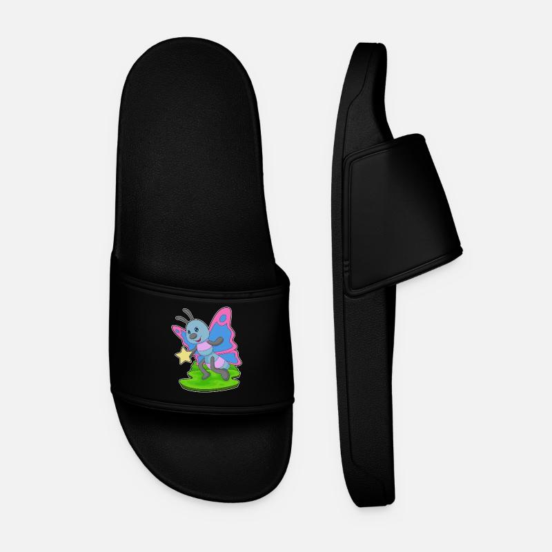 Butterfly Star - Men’s Pool Sliders - black