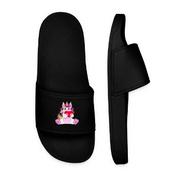 Unicorn Heart - Men’s Pool Sliders - black - Front