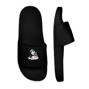 Pingouin câlin au chocolat chaud - Claquettes Homme - noir - Devant