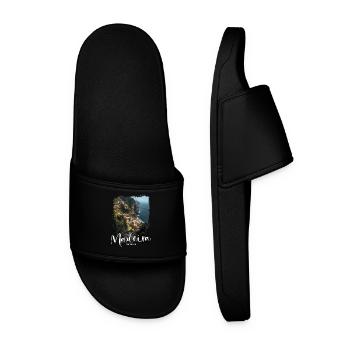 Île de Madère Portugal Vacances Visites Souvenirs - Claquettes Homme - noir - Devant