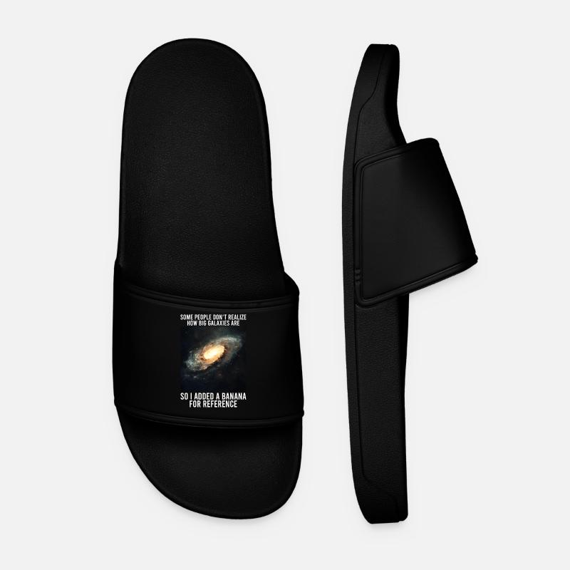 galaxy memes science astrophysics astrology - Men’s Pool Sliders - black