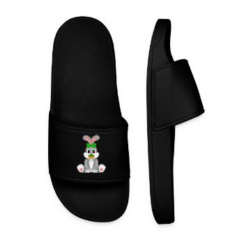 Sucette pour bébé lapin - Claquettes Homme - noir - Devant